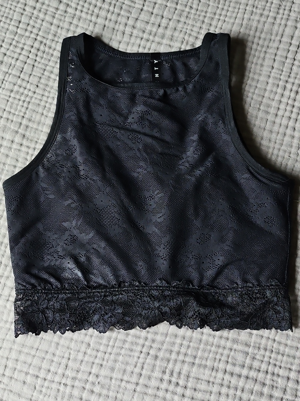 Savage X Fenty Black Lace Race Bra